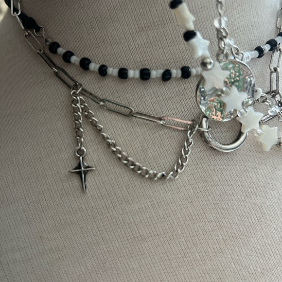 Free People Black Starry Layered Necklace - Picture 2 of 7